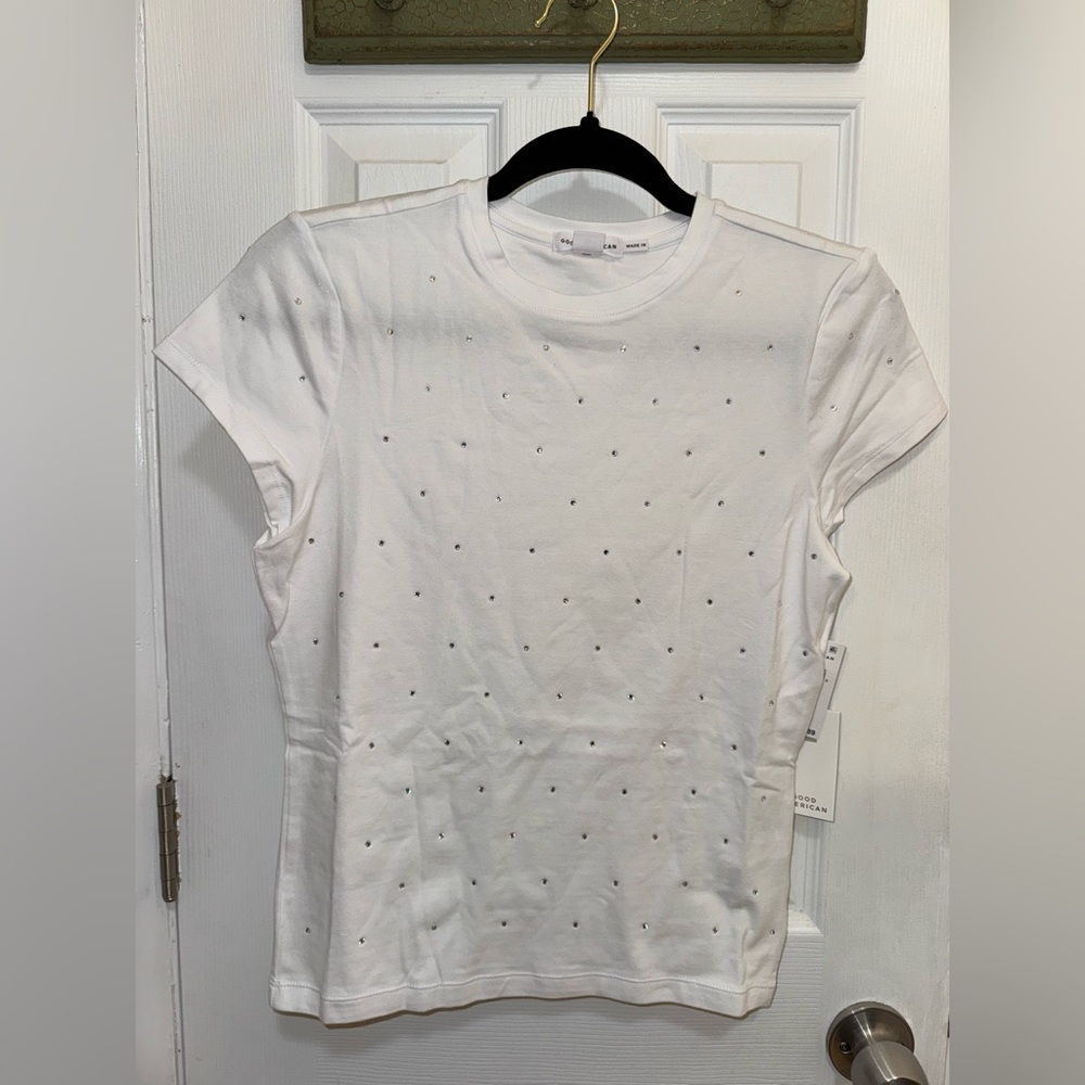 Good American Crystal Baby Tee